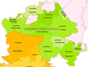Карта Новой Москвы 2026, где есть Московская Прописка.