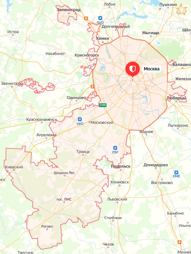 Карта Москвы с Московской пропиской Карта Москвы с Московской пропиской